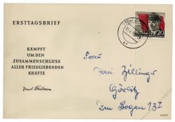DDR 1956 FDC Mi-Nr. 520A ESt. 70. Geburtstag von Ernst Thälmann