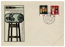 DDR 1967 FDC Mi-Nr. 1333-1334 ESt. Volkskunst aus dem Erzgebirge