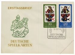 DDR 1967 FDC Mi-Nr. 1298-1301 SSt. Deutsche Spielkarten