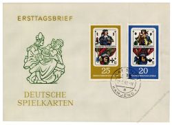 DDR 1967 FDC Mi-Nr. 1298-1301 ESt. Deutsche Spielkarten