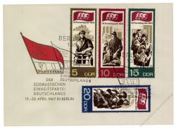 DDR 1967 FDC Mi-Nr. 1268-1271 SSt. Parteitag der Sozialistischen Einheitspartei Deutschlands
