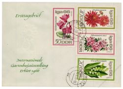 DDR 1966 FDC Mi-Nr. 1189-1192 ESt. Internationale Gartenbau-Ausstellung (IGA) Erfurt