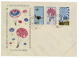 DDR 1966 FDC Mi-Nr. 1193-1195 ESt. Weltmeisterschaften im Fallschirmspringen