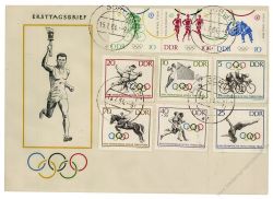 DDR 1964 FDC Mi-Nr. 1033-1038 und 1039-1044 (ZD) - Variante - ESt. Olympische Sommerspiele
