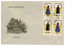 DDR 1964 FDC Mi-Nr. 1074-1079 (ZD) - Variante - ESt. Volkstrachten