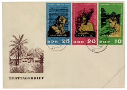 DDR 1965 FDC Mi-Nr. 1084-1086 ESt. 90. Geburtstag von Albert Schweitzer