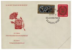 DDR 1965 FDC Mi-Nr. 1115-1116 SSt. 20 Jahre Freier Deutscher Gewerkschaftsbund