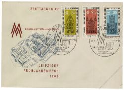 DDR 1963 FDC Mi-Nr. 947-949 SSt. Leipziger Frühjahrsmesse