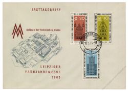 DDR 1963 FDC Mi-Nr. 947-949 ESt. Leipziger Frhjahrsmesse