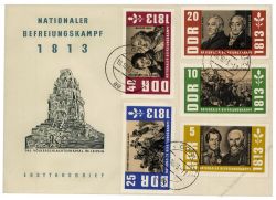 DDR 1963 FDC Mi-Nr. 988-992 ESt. 150. Jahrestag der Befreiungskriege