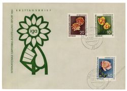 DDR 1961 FDC Mi-Nr. 854-856 ESt. Internationale Gartenbauausstellung