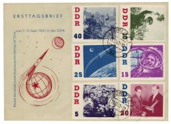 DDR 1961 FDC Mi-Nr. 863-868 ESt. Besuch des sowjetischen Kosmonauten German Titow