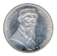 BRD 1968 J.397 5 DM Johannes Gutenberg vz