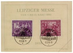 DDR 1950 Mi-Nr. 248-249 SSt. Leipziger Frühjahrsmesse