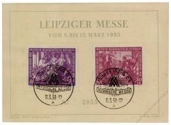 DDR 1950 Mi-Nr. 248-249 SSt. Leipziger Frhjahrsmesse