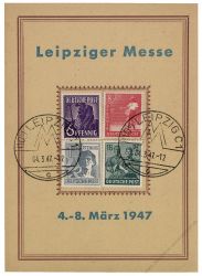 Gemeinschaftsausgaben 1947 Mi-Nr. 944, 945, 947, 949 SSt. Leipziger Frhjahrsmesse