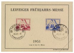 DDR 1951 Mi-Nr. 282-283 SSt. Leipziger Frhjahrsmesse