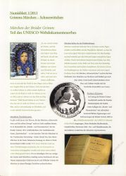 BRD 2013 Beschreibung fr Numisblatt 1/2013