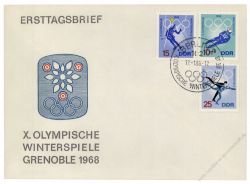 DDR 1968 FDC Mi-Nr. 1335-1340 SSt. Olympische Winterspiele