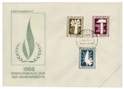 DDR 1968 FDC Mi-Nr. 1368-1370 ESt. Internationales Jahr der Menschenrechte