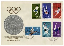 DDR 1968 FDC Mi-Nr. 1404-1409 ESt. Olympische Sommerspiele