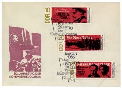 DDR 1968 FDC Mi-Nr. 1417-1419 SSt. 50. Jahrestag der Novemberrevolution in Deutschland