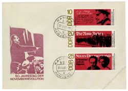DDR 1968 FDC Mi-Nr. 1417-1419 ESt. 50. Jahrestag der Novemberrevolution in Deutschland
