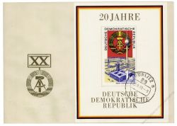 DDR 1969 FDC Mi-Nr. 1495-1506 und 1507 (Block 28) ESt. 20 Jahre DDR
