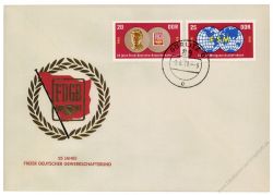 DDR 1970 FDC Mi-Nr. 1577-1578 ESt. 25 Jahre Freier Deutscher Gewerkschaftsbund und Weltgewerkschaftsbund