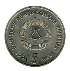 DDR 1990 J.1631 5 Mark 500 Jahre Postwesen vz-st
