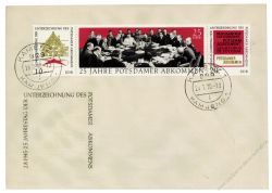 DDR 1970 FDC Mi-Nr. 1598-1600 (ZD) ESt. 25. Jahrestag der Unterzeichnung des Potsdamer Abkommens