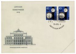 DDR 1970 FDC Mi-Nr. 1601 waag. Paar SSt. Leipziger Herbstmesse