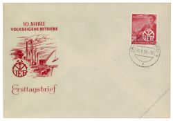 DDR 1956 FDC Mi-Nr. 527 ESt. 10 Jahre Volkseigene Betriebe
