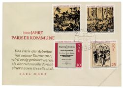 DDR 1971 FDC Mi-Nr. 1655-1658 ESt. 100 Jahre Pariser Kommune