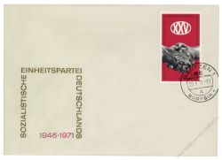 DDR 1971 FDC Mi-Nr. 1667 ESt. 25 Jahre Sozialistische Einheitspartei Deutschlands