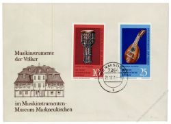 DDR 1971 FDC Mi-Nr. 1708-1713 ESt. Musikinstrumenten-Museum