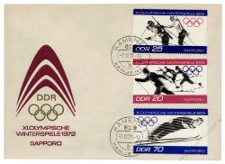 DDR 1971 FDC Mi-Nr. 1725-1730 ESt. Olympische Winterspiele 1972