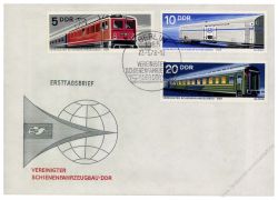 DDR 1973 FDC Mi-Nr. 1844-1849 SSt. Vereinigter Schienenfahrzeugbau