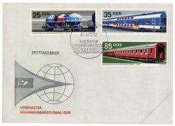 DDR 1973 FDC Mi-Nr. 1844-1849 SSt. Vereinigter Schienenfahrzeugbau