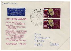 DDR 1974 FDC Mi-Nr. 1921 senkr. Paar SSt. 1. Todestag von Pablo Neruda