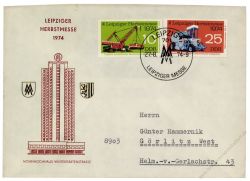 DDR 1974 FDC Mi-Nr. 1973-1974 SSt. Leipziger Herbstmesse