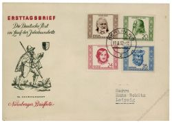 DDR 1952 FDC Mi-Nr. 311-314 ESt. Geburts- und Todestage berühmter Persönlichkeiten