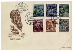 DDR 1955 FDC Mi-Nr. 485-490A ESt. 60. Todestag von Friedrich Engels