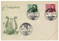 DDR 1956 FDC Mi-Nr. 541-542 SSt. 100. Todestag von Robert Schumann