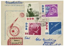 DDR 1961 FDC Mi-Nr. 863-868 SSt. Besuch des sowjetischen Kosmonauten German Titow