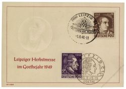 SBZ 1949 Mi-Nr. 234, 235 SSt. Leipziger Herbstmesse im Goethejahr