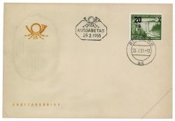 DDR 1955 FDC Mi-Nr. 449 mit PF V ESt. Hilfe fr die Hochwassergeschdigten