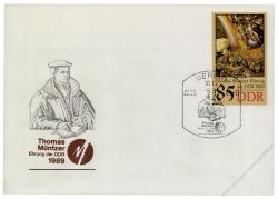 DDR 1989 FDC Mi-Nr. 3269-3273 - Mi-Nr. 3270 mit PF I - SSt. 500. Geburtstag von Thomas Mntzer