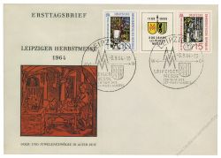 DDR 1964 FDC Mi-Nr. 1052-1053 (ZD) - Mi-Nr. 1052 mit PF III - SSt. Leipziger Herbstmesse