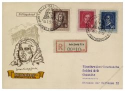 DDR 1952 FDC Mi-Nr. 308-310 SSt. Hndelfest